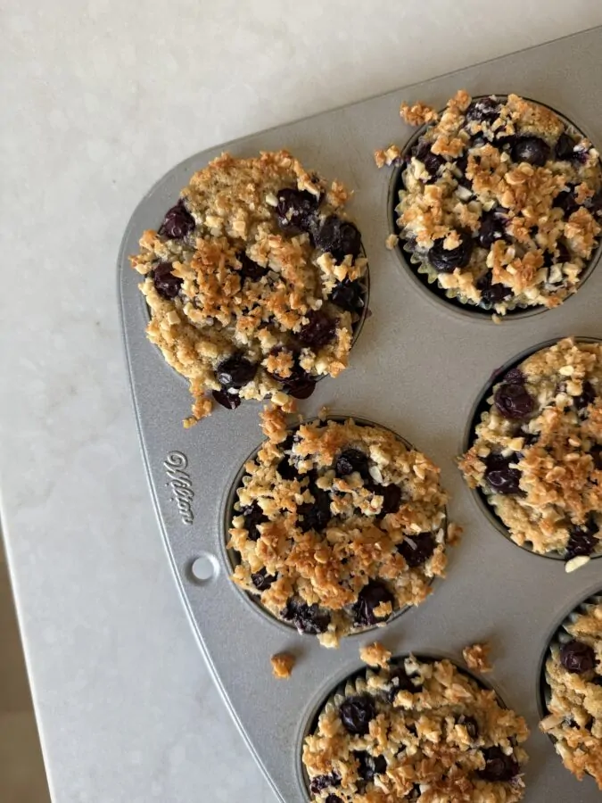 matprepp med blåbärsmuffins hälsosamma